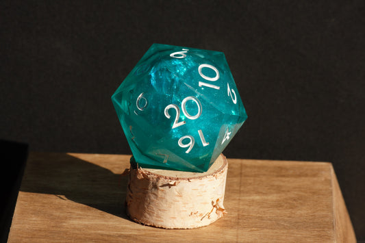 Blue Liquid core Oversized D20