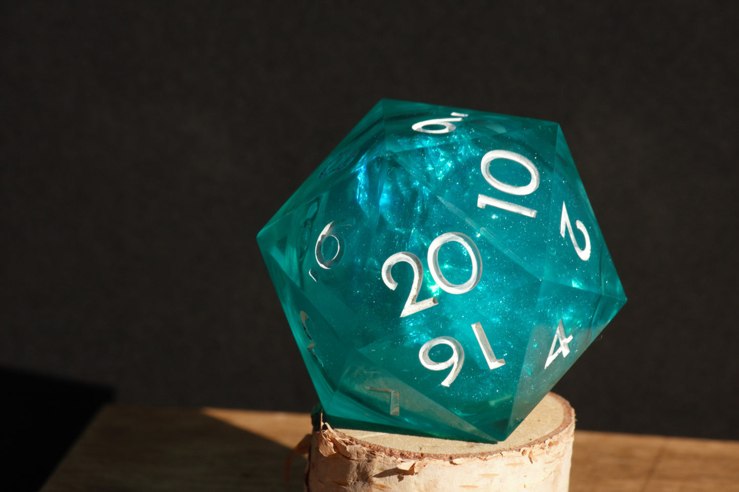 Blue Liquid core Oversized D20